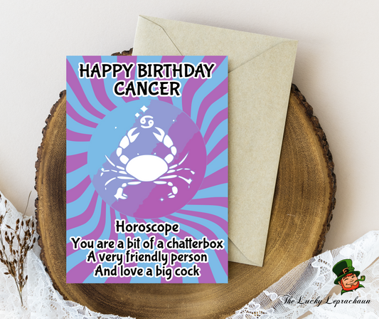 Horoscope Cancer Birthday Card