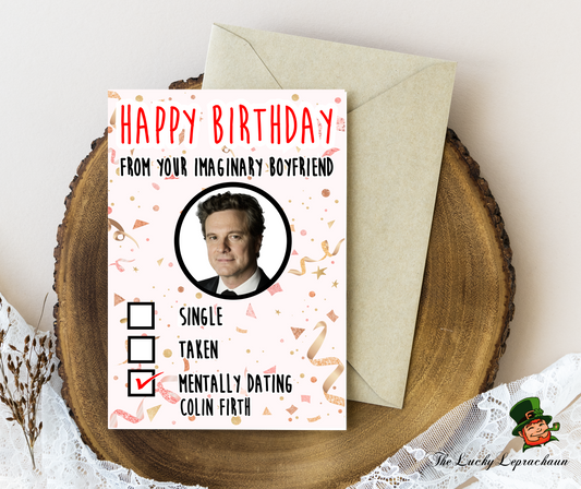 Colin Firth Birthday Card