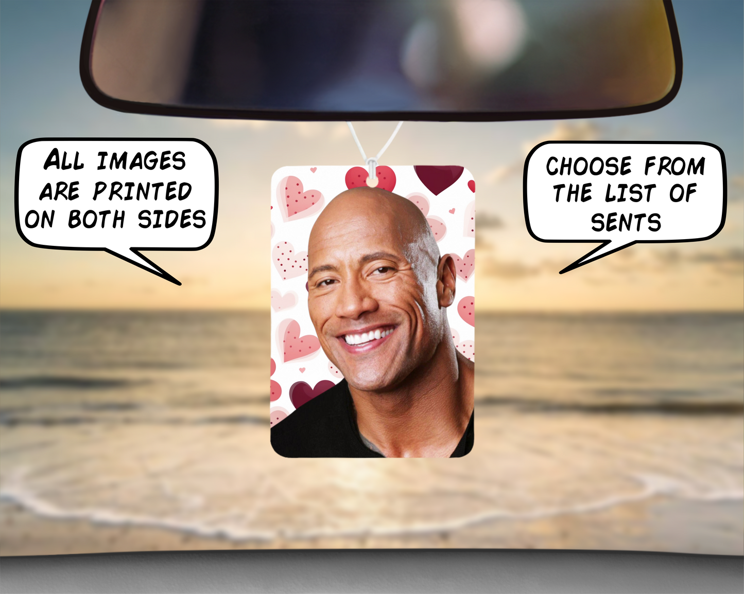 Car Air Freshener Dwayne Johnson