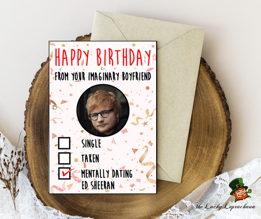 Ed Sheeran Birthday Card