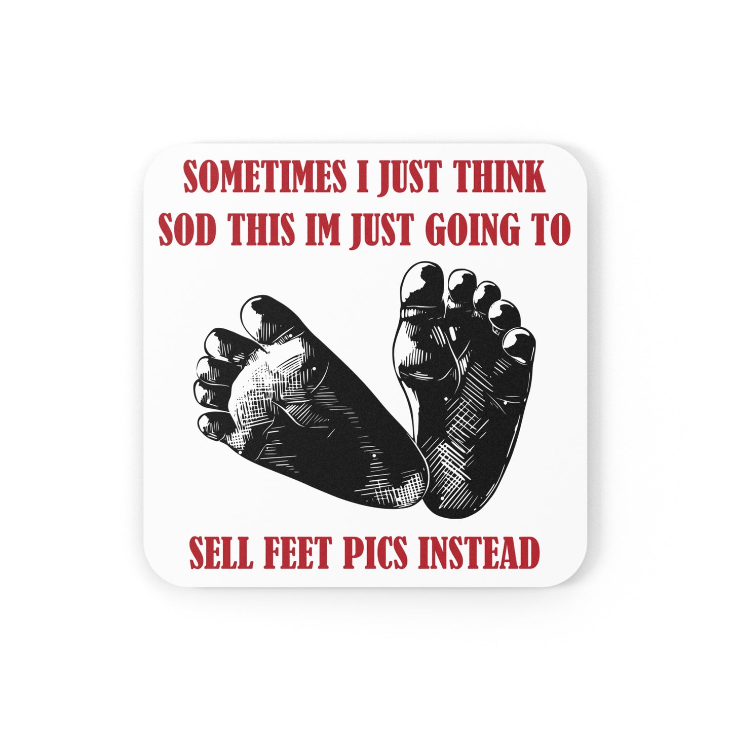 foot joke coaster