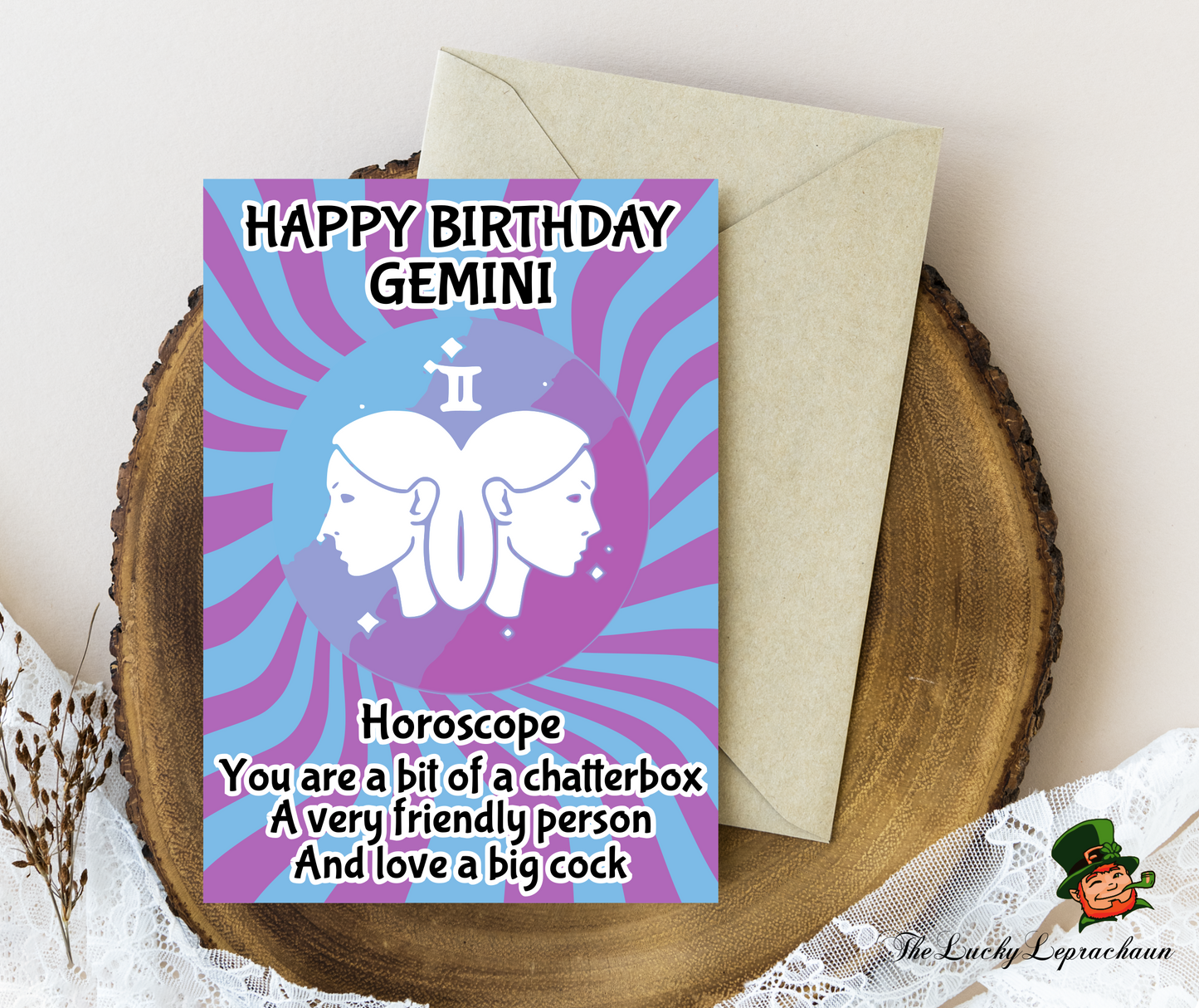 Horoscope Gemini Birthday Card