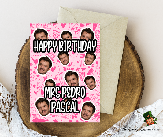 Pedro Pascal Birthday Card