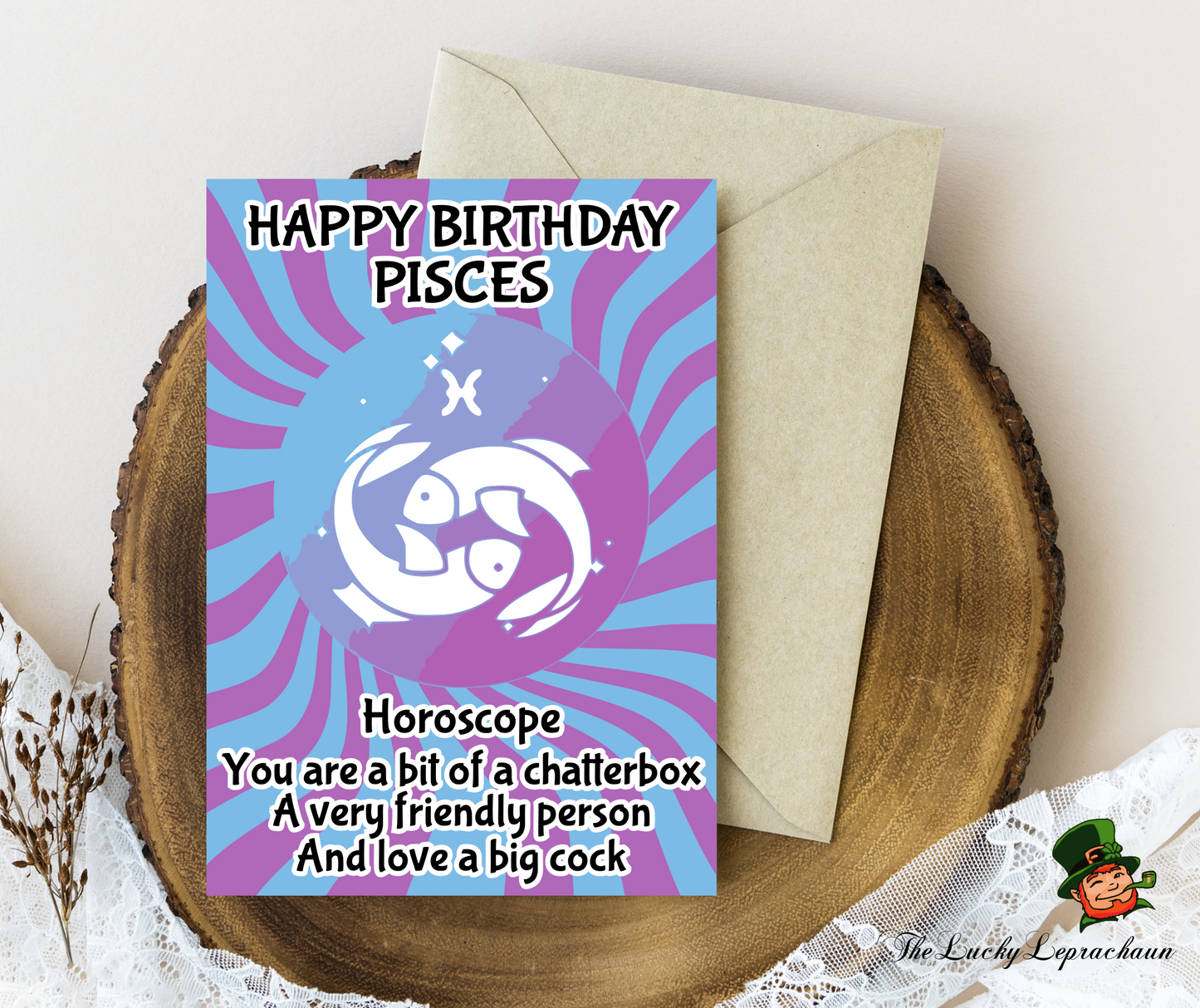 Horoscope Pisces Birthday Card