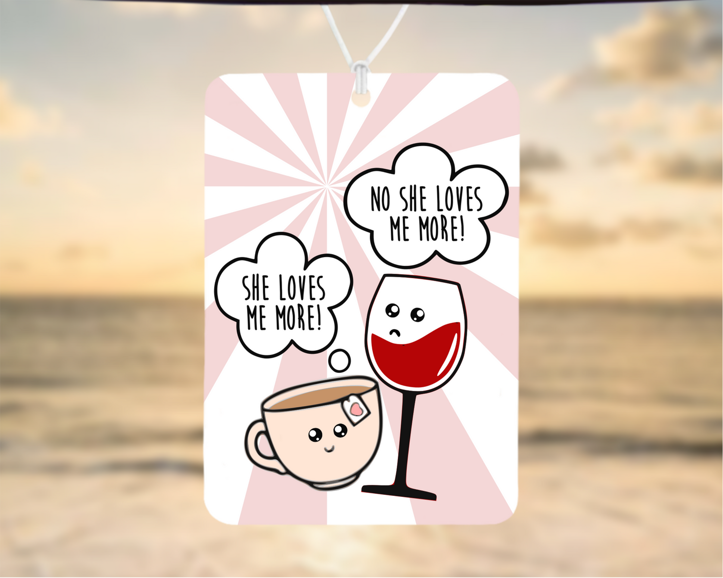 Car Air Freshener Funny Wine