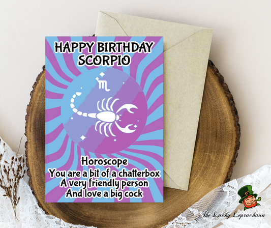 Horoscope Scorpio Birthday Card