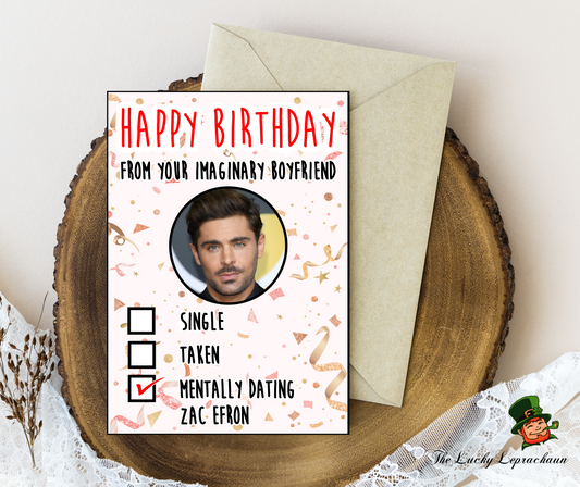 Zac Efron Birthday Card