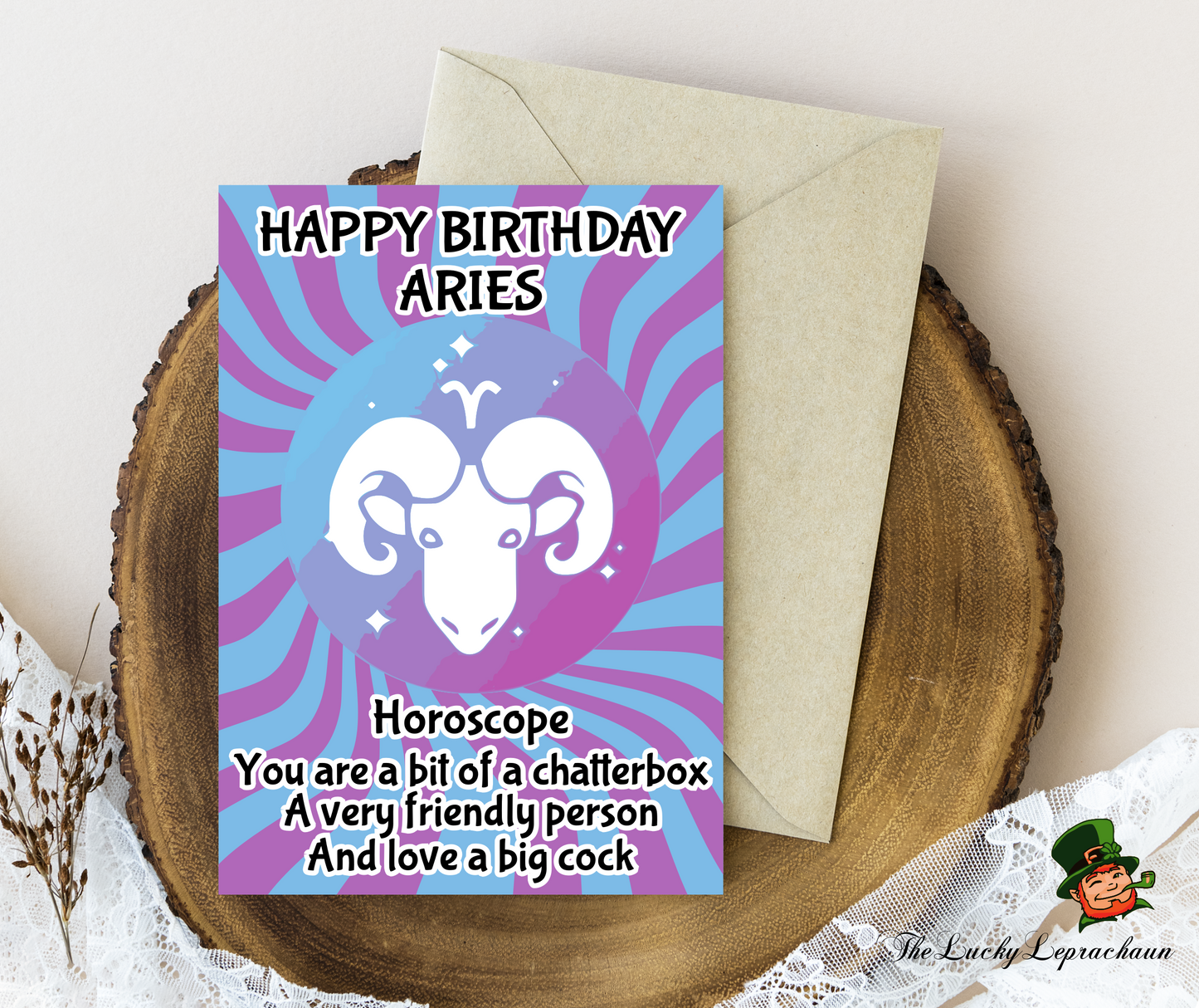 Horoscope Aries Birthday Card