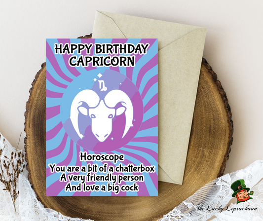 Horoscope CAPRICORN Birthday Card