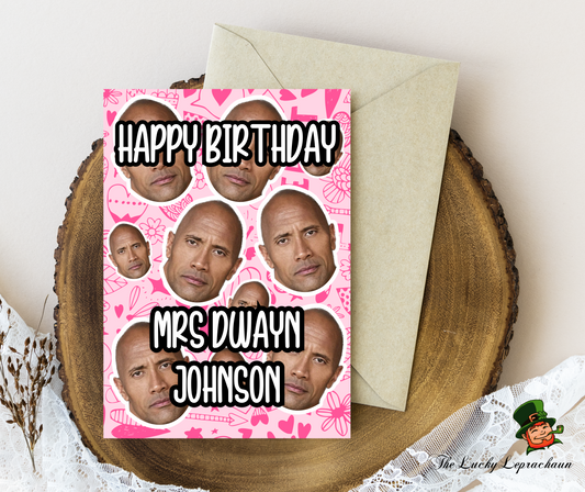 Dwayne Johnson Birthday Card