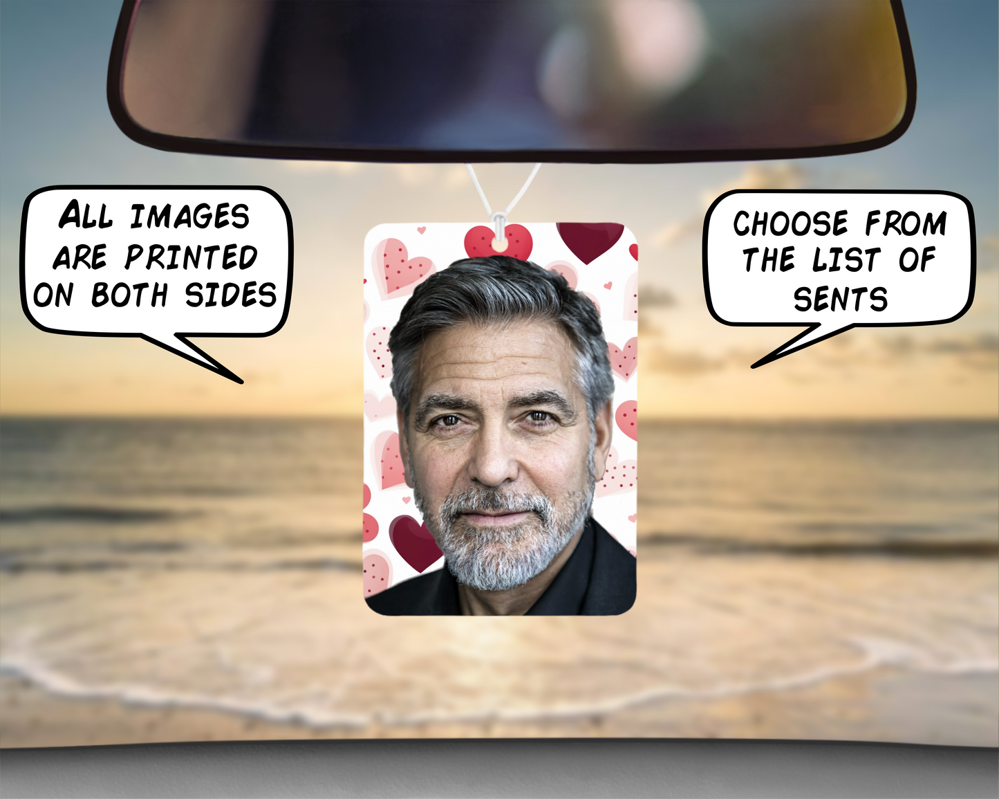 Car Air Freshener George Clooney